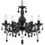 Searchlight Marie Therese 5 Light Black Glass Chandelier