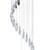 Searchlight Sculptured Ice 20 Light Chrome with Clear Glass Cluster Pendant 