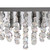 Searchlight Hanna 6 Light Chrome and Clear Crystal Square Pyramid Flush Ceiling Light 