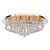 Searchlight Hanna 8 Light Gold and Clear Crystal Round Flush Ceiling Light