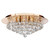 Searchlight Hanna 6 Light Gold with Clear Crystal Round Flush Ceiling Light