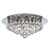 Searchlight Hanna 6 Light Chrome with Clear Crystal Round Flush Ceiling Light