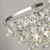 Searchlight Michelle 4 Light Chrome with Clear Crystal Round Pendant Light 