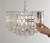 Searchlight Sigma 4 Light Chrome with Clear Acrylic Pendant Light 