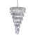Searchlight Sigma 9 Light Chrome with Clear Acrylic Rods Chandelier