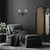 Searchlight Cartwheel Ii 2 Light Black Wrought Iron Wall Light 