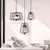 Searchlight Slinky 3 Light Matt Black Adjustable Pendant Light 