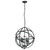 Searchlight Orbit 4 Light Matt Black Orb Pendant Light