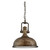 Searchlight Kansas Black Gold with Frosted Glass Industrial Pendant Light