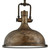 Searchlight Kansas Black Gold with Frosted Glass Industrial Pendant Light 