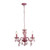 Searchlight Kids 3 Light Pink Glass and Droplets Chandelier 