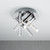 Searchlight Bubbles 5 Light Chrome and Acrylic Rods Bathroom Flush Ceiling Light 