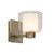 Searchlight Bolivia Satin Nickel with Clear Glass and White Inner IP44 Bathroom Wall Light