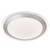 Searchlight Chester Silver with Clear and Opal Shade LED IP44 Bathroom Flush Ceiling Light