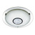 Searchlight Portland Chrome with Opal Glass And Crystal LED 31cm IP44 Bathroom Flush Ceiling Light