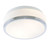 Searchlight Cheese 2 Light Chrome with Opal Glass Shade 23cm IP44 Bathroom Flush ceiling Light