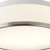 Searchlight Cheese 2 Light Satin Silver with Opal Glass Shade 28cm IP44 Bathroom Flush ceiling Light 