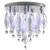 Searchlight Spindle 6 Light Chrome with Clear and Opal Glass Remote Controlled Flush Ceiling Light