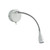 Searchlight Flexi Wall Chrome and White Adjustable LED Reading Wall Light