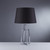 Searchlight York Chrome Crossed Frame with Black Shade Table Lamp 