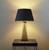 Searchlight Maldon Gold Base with Black Shade and Gold Inner Table Lamp 