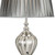 Searchlight Greyson Chrome Base with Pewter Pleated Tapered Shade Table Lamp 