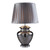 Searchlight Elina Chrome with Smoked Glass and Pewter Pleated Shade Table Lamp
