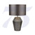 Searchlight Lucy Smoked Glass base with Grey Drum Shade Table Lamp