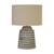 Searchlight Liana Grey Ridged Cement Base with Grey Shade Table Lamp