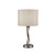 Searchlight Vegas Satin Silver with Cream Shade Led Table Light