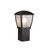 Searchlight Seattle Black with Clear Frosted Panels Outdoor 45cm Bollard