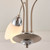 Endon Lighting Petal 3 Light Chrome and Satin with Opal Glass Semi-Flush Ceiling Light