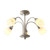 Endon Lighting Petal 5 Light Chrome and Satin with Opal Glass Semi-Flush Ceiling Light