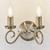 Endon Lighting Trafford 2 Light Antique Brass Wall Light