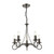 Endon Lighting Trafford 5 Light Antique Silver Pendant Light