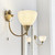 Endon Lighting Alton Antique Brass with Opal Glass Wall Light