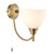 Endon Lighting Alton Antique Brass with Opal Glass Wall Light