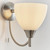 Endon Lighting Alton Satin Chrome Opal Glass Wall Light