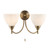Endon Lighting Alton 2 Light Antique Brass with Opal Glass Wall Light