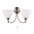 Endon Lighting Alton 2 Light Satin Chrome with Opal Glass Wall Light