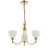 Endon Lighting Alton 3 Light Antique Brass with Opal Glass Pendant Light