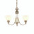 Endon Lighting Alton 3 Light Satin Chrome with Opal Glass Pendant Light