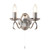 Endon Lighting Bernice 2 Light Antique Silver Wall Light