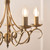 Endon Lighting Bernice 5 Light Antique Brass Pendant Light