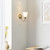 Endon Lighting Haughton Antique Brass with Opal Glass Wall Light