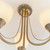 Endon Lighting Haughton 3 Light Antique Brass with Opal Glass Semi-Flush Ceiling Light