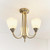 Endon Lighting Haughton 3 Light Antique Brass with Opal Glass Semi-Flush Ceiling Light