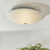 Endon Lighting Roundel 2 Light Chrome and Frosted Glass Flush Ceiling Light