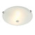 Endon Lighting Roundel 2 Light Chrome and Frosted Glass Flush Ceiling Light