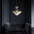 Endon Lighting Adagio 9 Light Gold with Faceted Glass Droplets Chandelier